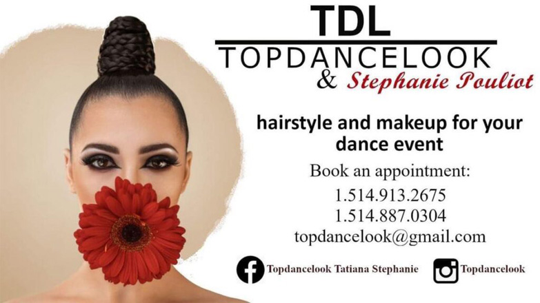 Maquillage et cheveux chez Top Dance Look pour danseurs