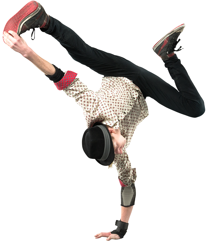 une figure de breakdance à l'École de danse